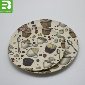 Vajilla <span class=keywords><strong>de</strong></span> Melamina Estampada Colorida para Uso Diario, <span class=keywords><strong>Platos</strong></span> Desechables <span class=keywords><strong>de</strong></span> Bambú Elegantes - Product Image 2