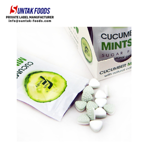 Caramelos de Menta Triangulares Tipo <span class=keywords><strong>Smint</strong></span>, Sin Azúcar, con Sabor a Pepino - Product Image 2