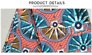 Phi 100% bông sáp in vải chải kỹ sợi Batik mẫu áo sơ mi - Product Image 3