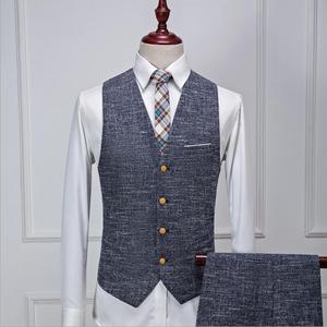 WB013 Designer cina da uomo Slim Fit 3 pezzi abito da sposo <span class=keywords><strong>S</strong></span>-3XL i nuovi arrivi abiti da sposa in stile Business per uomo - Product Image 3
