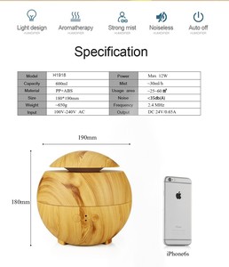 เครื่องฟอกอากาศอัลตราโซนิค600มล. เอฟเฟกต์ลายไม้สีเข้ม - Product Image 4