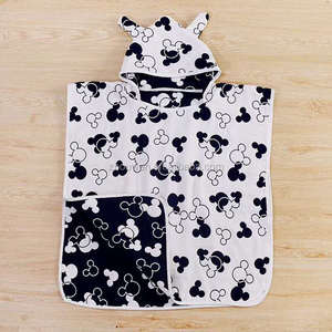 Toallas con capucha poncho para niños toalla gasa toalla llanura camisetas para el bebé - Product Image 3