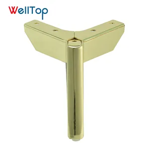 Welltop hardware Golden/ black Modern Furniture Sofa Legs Metal Chrome Polished Table Cabinet Cupboard Feet VT-03.124