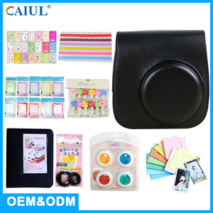 Sac pour appareil photo <span class=keywords><strong>Instax</strong></span> Mini jaune avec album photo à cadre, autocollants et filtres, miroir <span class=keywords><strong>selfie</strong></span> - pour accessoires vidéo et appareil photo - Product Image 2