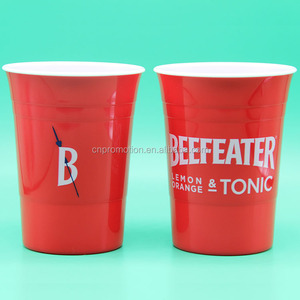 Gobelets en <span class=keywords><strong>plastique</strong></span> rigide réutilisables de 12 onces, personnalisables, rouges, pour les concerts, les banques, les festivals, les fêtes, les bars, compatibles lave-vaisselle - Product Image 3