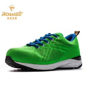 steel toe green color special safety function hiking fashion 2021 men sports running shoes casual working shoes