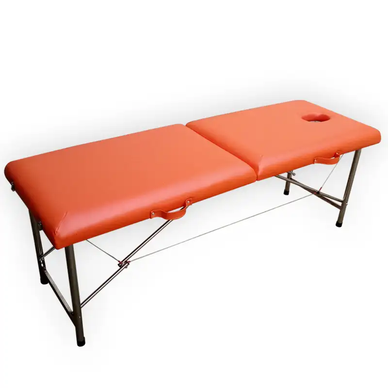 Portable massage table with PU surface and stainless steel structure