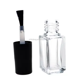5ml 10ml 15ml Wholesale square shape empty glass nail polish bottle