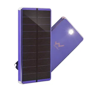 超薄便携式太阳能电池双USB 10000毫安太阳能电池手机充电器