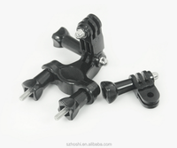 Support de vélo pour guidon, tige de selle, bras pivotant réglable à 3 voies, support magnétique flexible pour GoPro Hero 2/3/3+/5/6 pour Yi