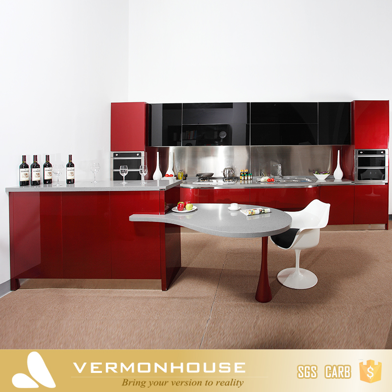 Vermont Envío Diseño Blanco Color de la Isla de Lujo Modernos Gabinetes de Cocina