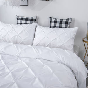 <span class=keywords><strong>Copripiumino</strong></span> <span class=keywords><strong>Bianco</strong></span> di Alta Qualità 400TC 100% Poliestere Misura Queen per Biancheria da Letto <span class=keywords><strong>Matrimoniale</strong></span> - Product Image 3