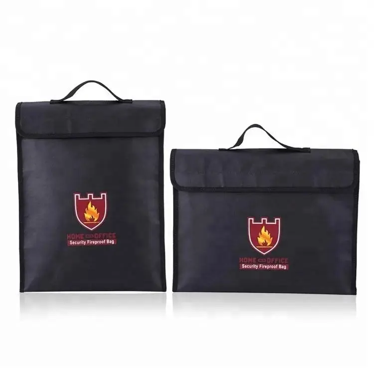 Wholesale Cheap Price Custom Large Water and Fire Resistant Document Money Bag Waterproof And Fireproof Document Bag With Zipper