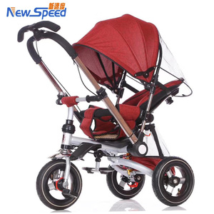 Tricycle bébé <span class=keywords><strong>3</strong></span> en <span class=keywords><strong>1</strong></span>, vélo, poussette plate, tricycle, vélo, siège réglable - Product Image 4