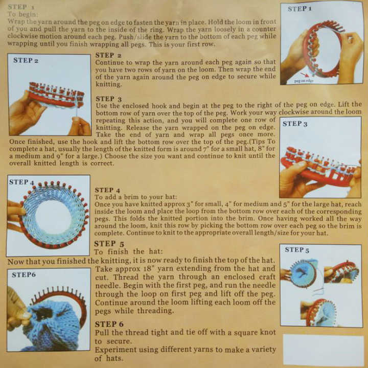 Crochet Loom Round Set (14cm) DIY Craft Kit With Hook Needle