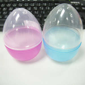 Hot sale cheap surprise wedding holiday plastic use Egg shell light color plastic toy filled easter eggs