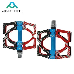 ZOYOSPORTS 3 Cuscinetti Mountain Bike Piattaforma Pedali 9/16 "Antiscivolo Piatto Della Lega di Pedale di Bicicletta