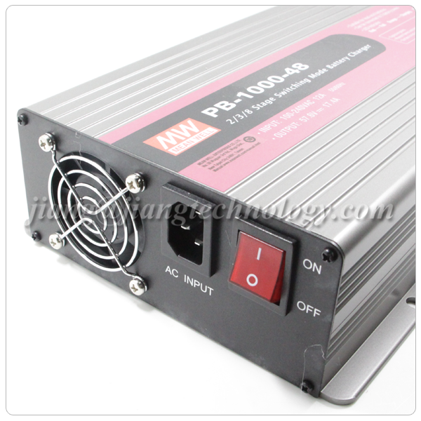 ② MEAN WELL製 PB-1000-48 バッテリー充電器 1000W 48V Meanwell PB-1000-48 バッテリー充電器 PFC機能付き 効率89
