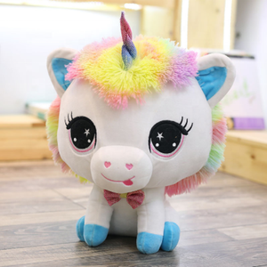 Peluche de unicornio de colores, caballo del arcoíris, animales de peluche, muñecos de poni para niños, bebés, cumpleaños y Navidad