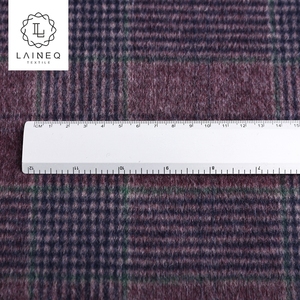 Toque cálido marrón púrpura negro Plaid lana de Cachemira tejido de lana - Product Image 2