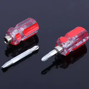 Mini 2 in1 Dual Function Short Cross Shaped Screw Driver Slotted Screwdriver