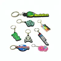 Factory cheap giveaway rubber keyring 2d custom shaped die cut soft pvc keychain for return gifts