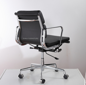 Emes luxury soft black leather pad director chair rotating de bureau - Product Image 4