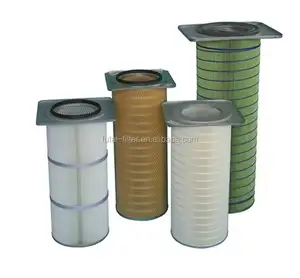 Cartridge Konstruksi Polyester Filter Cartridge untuk Kolektor Debu Cerobong Pabrik