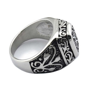 Produit le plus vendu en acier inoxydable bijoux en acier chirurgical 316l en zinc anneaux de mariage noirs personnalisés pour homme
