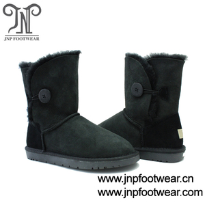 Bouton bottes en peau de <span class=keywords><strong>mouton</strong></span> accepter paypal fourrées en peau de <span class=keywords><strong>mouton</strong></span> en cuir femmes avec haute qualité - Product Image 5
