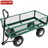Wagon de plage portable en acier robuste à 4 roues, outil de voiture de transport, chariot d'épicerie, pneu VTT