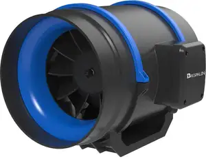 Ventilador hidropônico circular silencioso de alto volume, plástico, ventilação misturada de fluxo inlinha