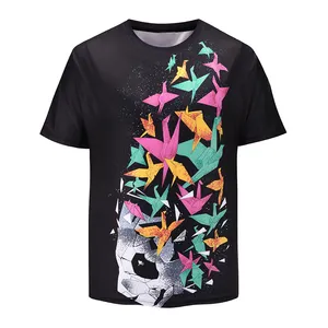 Giftin 100% Polyester Ontwerp Volledig Over Print Hardloopsport Tshirt Marathon Dry Fit T-Shirt Custom Sublimatie T-Shirt