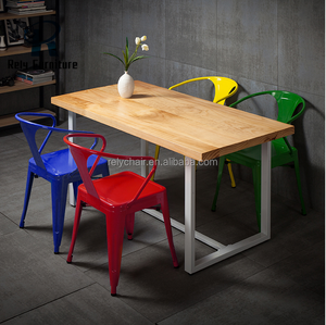 Giá tốt nhất giá rẻ durable colorful ăn rèn sắt kim loại công nghiệp vintage cổ cafe bistro nhà hàng bàn và ghế - Product Image 2