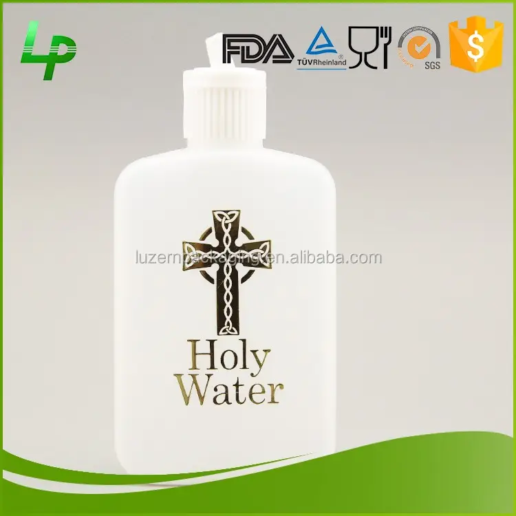 4 oz de san benito proteger de mal exorcismo santa botella de agua de oro cruz