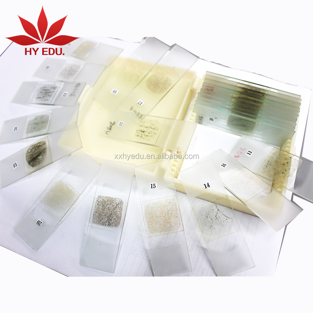 Наборы смешанных минеральных микроскопов для 24 шт. образцов камней и минералов микроскопы слайды для геологии слайдов и науки