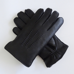 <span class=keywords><strong>Gants</strong></span> en cuir de daim véritable pour hommes et femmes, doublés de fourrure de laine épaisse, imperméables et chauds pour l'<span class=keywords><strong>hiver</strong></span>, support OEM - Product Image 2