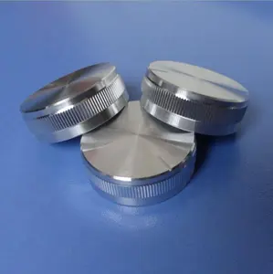 30x10mmCnc piezas de torneado de plata de aluminio anodizado interruptor giratorio estriado cap/de aluminio ajuste el control de volumen de mando potenciómetro