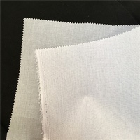 Tissu d'entoilage thermocollant en satin tissé 100 % polyester rigide pour col de chemise