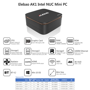 อินเทลอพอลโลทะเลสาบเซเลอรอน AK1,มินิพีซี Win10 4GB 64GB SSD Dual HD Power On Line รองรับ <span class=keywords><strong>J3455</strong></span> G 5G Wi-Fi รุ่นใหม่ล่าสุดปี2.4 - Product Image 2