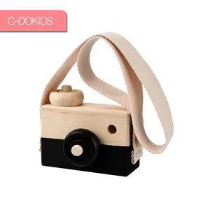 Digital Wooden Camera Safe Natural Wood Toy Fashion Clothing Accessory Birthday Holiday Toys Gift for Children