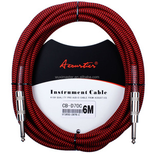 전문 직물 전기 악기 6.3mm 기타 케이블 - Product Image 2