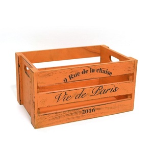 Ensemble de 4 boîtes de rangement en bois rustique campagnard/boîtes en bois décoratives pour porte-plateau - Product Image 2