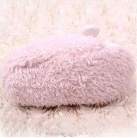 Chaussures de bébé fille et garçon en peluche à semelle souple chaussures pré-marcheur en velours corail dessin animé bébé
