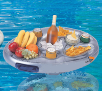 Seau à glace flottant gonflable pour buffet, boissons et vin, support à snacks, plateau flottant pour boissons