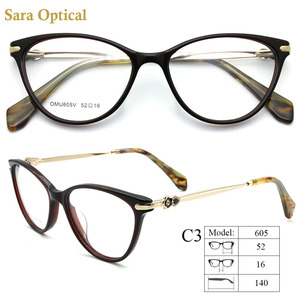 Özel Basit Tasarım Asetat Fantezi Gözlük Çerçevesi - Product Image 3