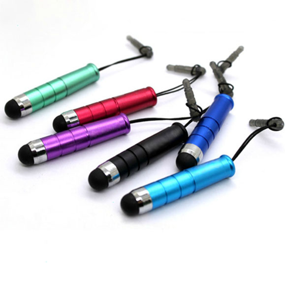 Cute Promotion Mini Capacitive touch Screen Plastic Stylus Pen Pens 11 Colors For iPad Air