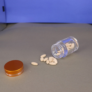 60ml toptan lüks plastik PS safran konteyner ilaç hap kapsül ambalaj şişeleri ile altın baskılı kapaklar - Product Image 5
