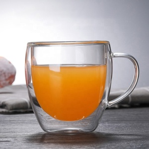 Les fabricants de tasses à café à <span class=keywords><strong>double</strong></span> <span class=keywords><strong>paroi</strong></span> en <span class=keywords><strong>verre</strong></span> borosilicaté avec poignée - Product Image 5