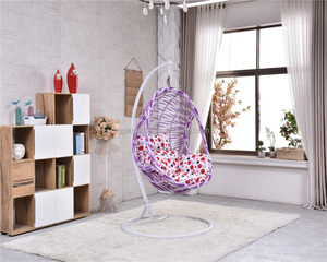 เก้าอี้หวายเทียมแบบแขวน งานฝีมือ เก้าอี้ทรงไข่ สำหรับคนเดียว - Product Image 4